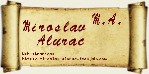 Miroslav Alurac vizit kartica